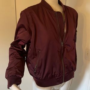Gap deep purple satin bomber jacket. Size Medium.